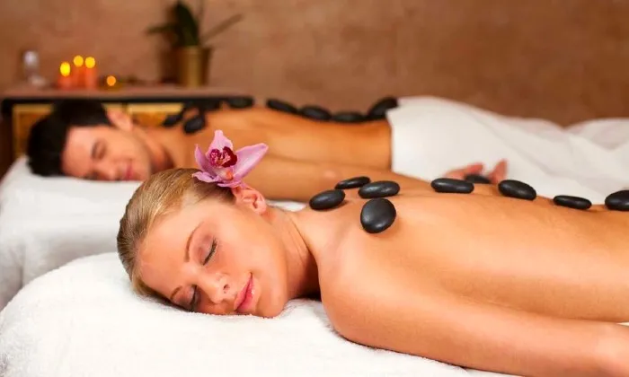 Person receiving a spa treatment